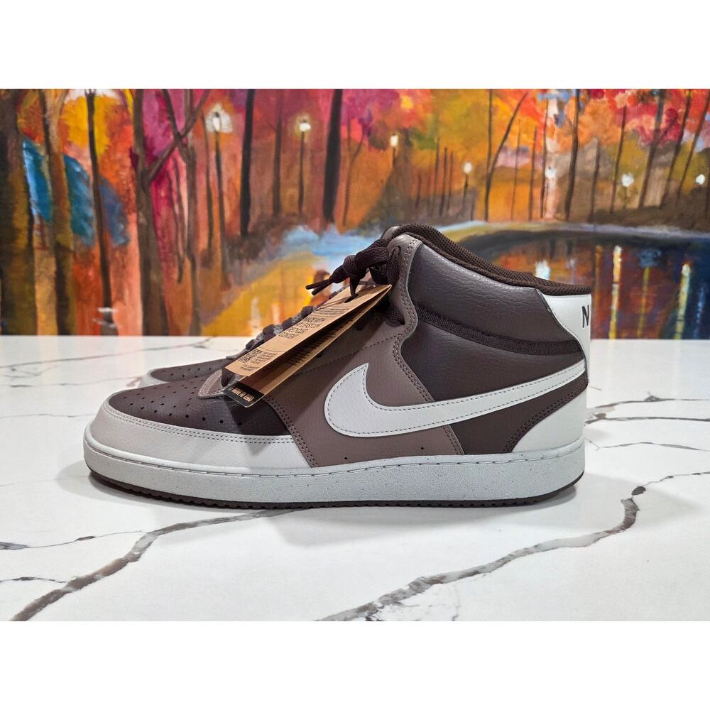 Nike Court Vision Mid Next Nature Baroque Brown Size 13 Men's DN3577-200 - Picture 3 of 6